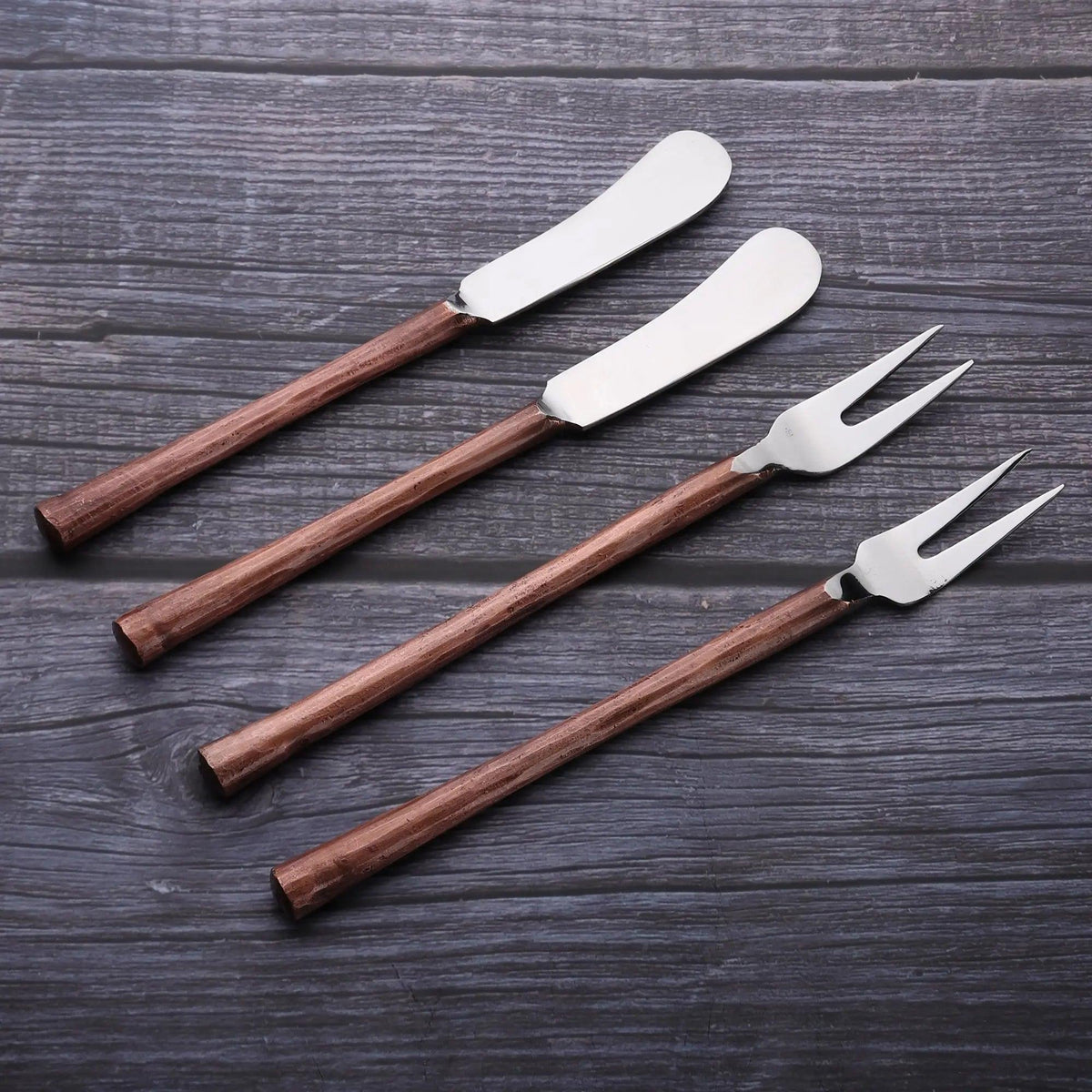 CAMELLIA CHEESE FORK & SPREADER 4 PC. SET