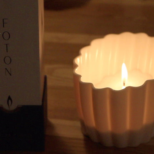 Elysian Fluted Porcelain Candle Holder