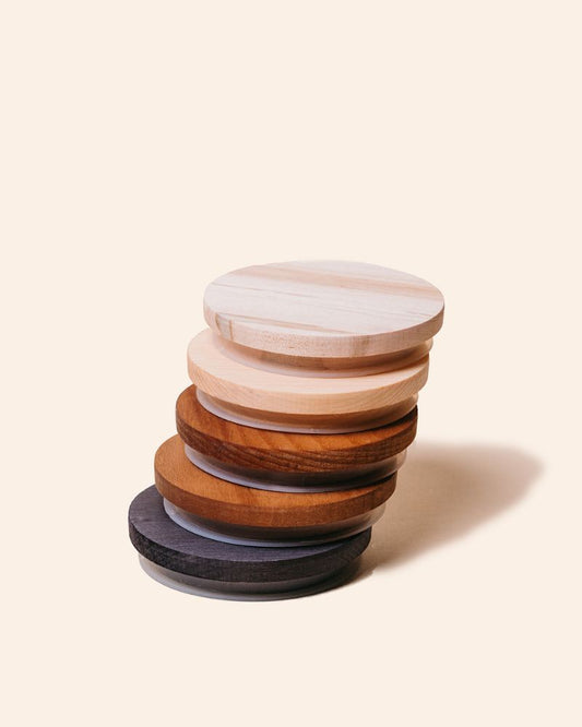 thick wood candle lid with gasket